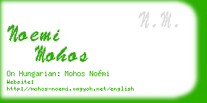 noemi mohos business card